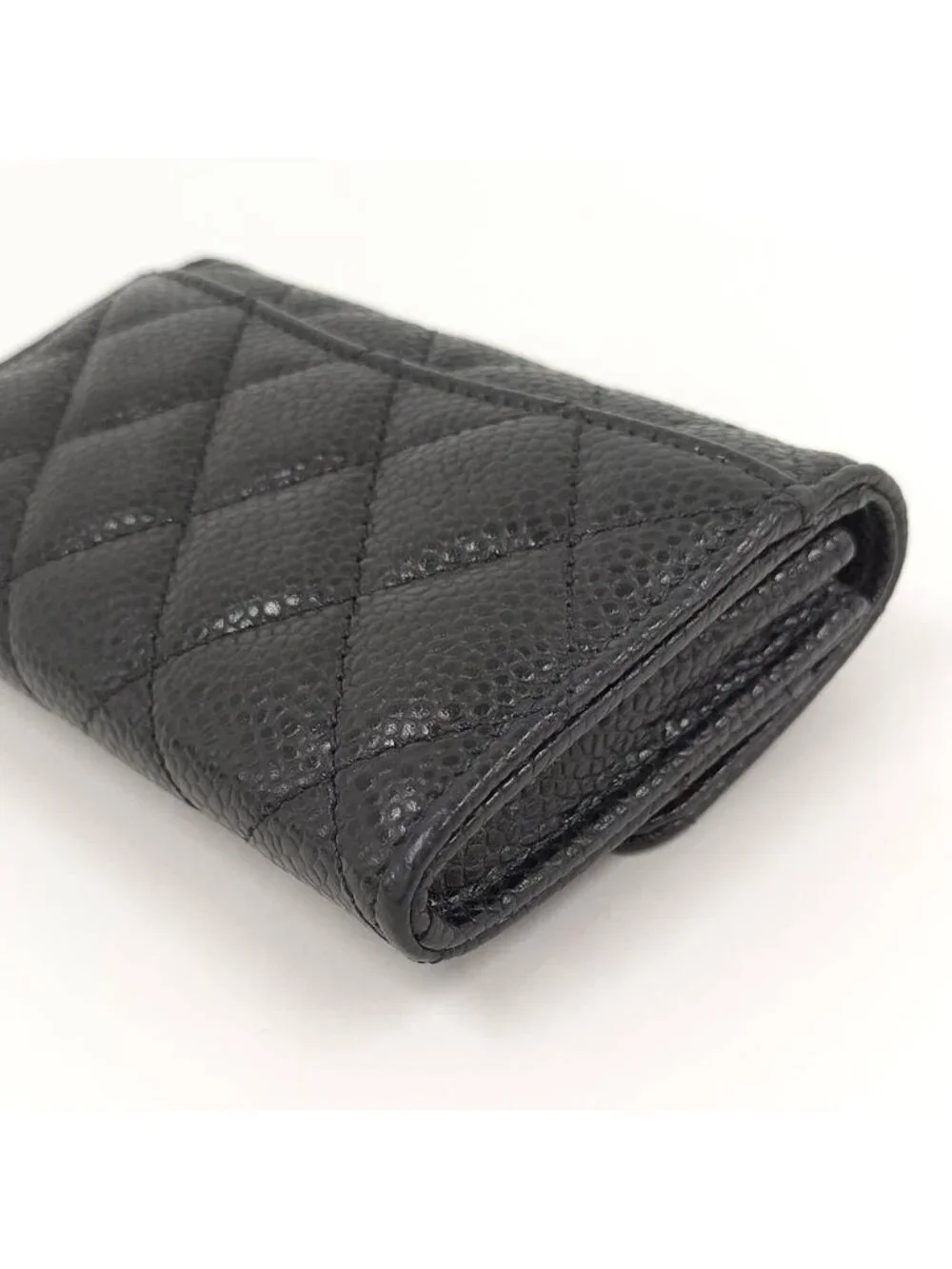 Chanel Quilted Classic Flap Card Case Leather Black